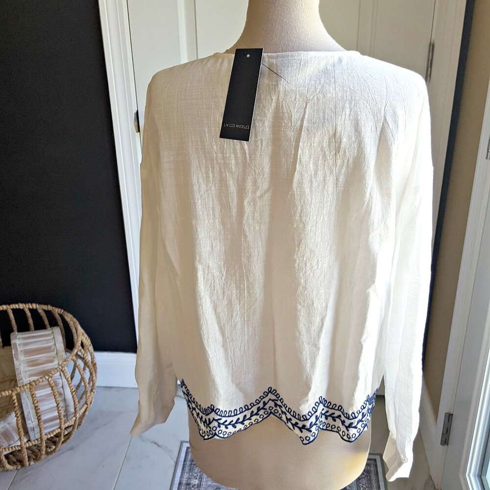 NEW! OVERSIZED BOHO Embroidered BLOUSE SZ XL - Picture 3 of 4
